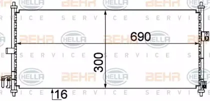 8FC 351 304-651 HELLA Конденсатор, кондиционер 8FC 351 304-651 HELLA Конденсатор, кондиционер