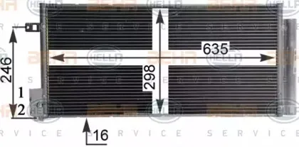 8FC 351 304-724 HELLA Конденсатор, кондиционер 8FC 351 304-724 HELLA Конденсатор, кондиционер