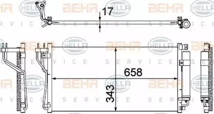 8FC 351 304-731 HELLA Конденсатор, кондиционер 8FC 351 304-731 HELLA Конденсатор, кондиционер