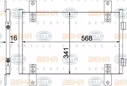8FC 351 305-551 HELLA Конденсатор, кондиционер 8FC 351 305-551 HELLA Конденсатор, кондиционер