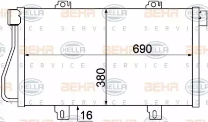 8FC 351 306-681 HELLA Конденсатор, кондиционер 8FC 351 306-681 HELLA Конденсатор, кондиционер