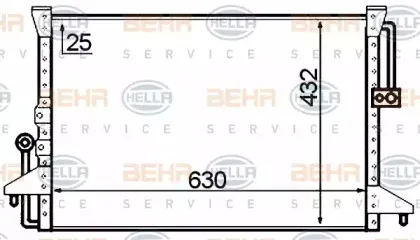 8FC 351 307-141 HELLA Конденсатор, кондиционер 8FC 351 307-141 HELLA Конденсатор, кондиционер