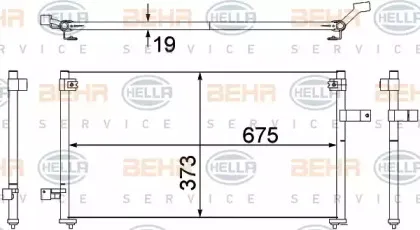 8FC 351 307-381 HELLA Конденсатор, кондиционер 8FC 351 307-381 HELLA Конденсатор, кондиционер