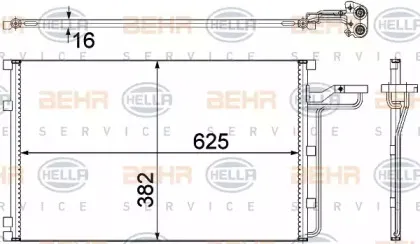 8FC 351 307-621 HELLA Конденсатор, кондиционер 8FC 351 307-621 HELLA Конденсатор, кондиционер