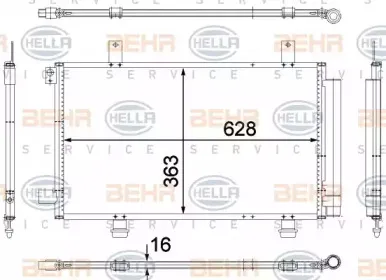 8FC 351 307-741 HELLA Конденсатор, кондиционер 8FC 351 307-741 HELLA Конденсатор, кондиционер