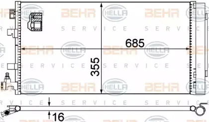 8FC 351 310-544 HELLA Конденсатор, кондиционер 8FC 351 310-544 HELLA Конденсатор, кондиционер