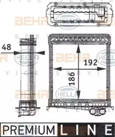 8FH 351 311-751 HELLA Теплообменник, отопление салона 8FH 351 311-751 HELLA Теплообменник, отопление салона