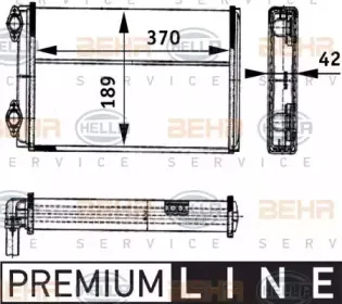 8FH 351 312-421 HELLA Теплообменник, отопление салона 8FH 351 312-421 HELLA Теплообменник, отопление салона