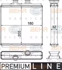 8FH 351 315-411 HELLA Теплообменник, отопление салона 8FH 351 315-411 HELLA Теплообменник, отопление салона