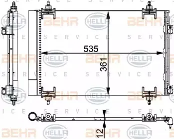 8FC 351 317-564 HELLA Конденсатор, кондиционер 8FC 351 317-564 HELLA Конденсатор, кондиционер