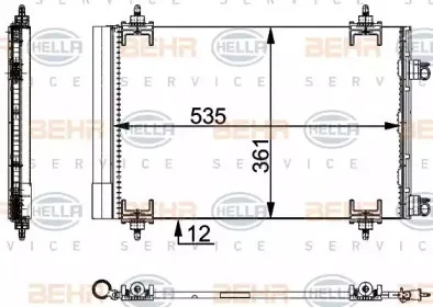 8FC 351 317-574 HELLA Конденсатор, кондиционер 8FC 351 317-574 HELLA Конденсатор, кондиционер