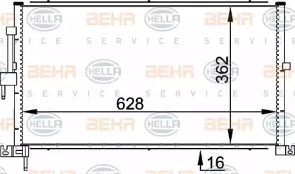8FC 351 318-311 HELLA Конденсатор, кондиционер 8FC 351 318-311 HELLA Конденсатор, кондиционер