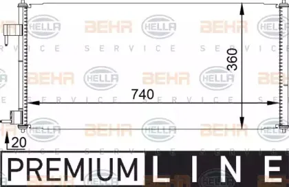 8FC 351 318-351 HELLA Конденсатор, кондиционер 8FC 351 318-351 HELLA Конденсатор, кондиционер