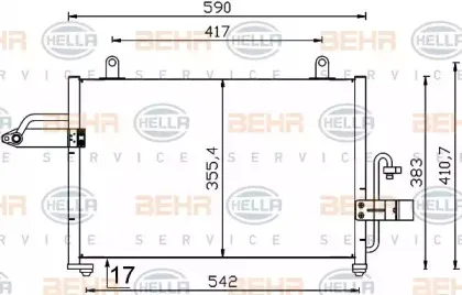 8FC 351 319-181 HELLA Конденсатор, кондиционер 8FC 351 319-181 HELLA Конденсатор, кондиционер