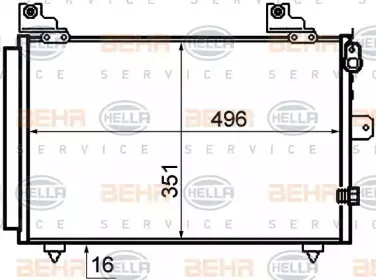 8FC 351 319-201 HELLA Конденсатор, кондиционер 8FC 351 319-201 HELLA Конденсатор, кондиционер