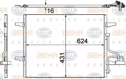 8FC 351 319-401 HELLA Конденсатор, кондиционер 8FC 351 319-401 HELLA Конденсатор, кондиционер