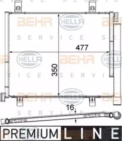 8FC 351 319-601 HELLA Конденсатор, кондиционер 8FC 351 319-601 HELLA Конденсатор, кондиционер