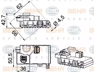 5HL 351 321-611 HELLA Регулятор, вентилятор салона 5HL 351 321-611 HELLA Регулятор, вентилятор салона