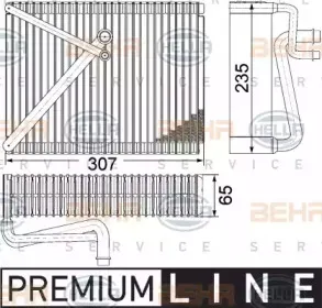 8FV 351 330-651 HELLA Испаритель, кондиционер 8FV 351 330-651 HELLA Испаритель, кондиционер