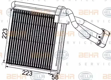 8FV 351 330-741 HELLA Испаритель, кондиционер 8FV 351 330-741 HELLA Испаритель, кондиционер
