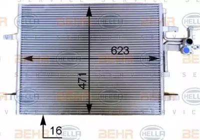 8FC 351 343-141 HELLA Конденсатор, кондиционер 8FC 351 343-141 HELLA Конденсатор, кондиционер