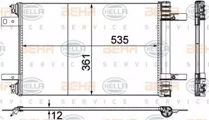 8FC 351 345-121 HELLA Конденсатор, кондиционер 8FC 351 345-121 HELLA Конденсатор, кондиционер