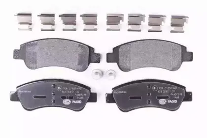 8DB 355 011-521 HELLA Комплект тормозных колодок, дисковый тормоз 8DB 355 011-521 HELLA Комплект тормозных колодок, дисковый тормоз