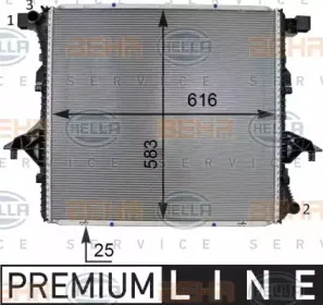 8MK 376 701-311 HELLA Радиатор, охлаждение двигателя 8MK 376 701-311 HELLA Радиатор, охлаждение двигателя