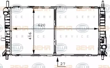 8MK 376 706-641 HELLA Радиатор, охлаждение двигателя 8MK 376 706-641 HELLA Радиатор, охлаждение двигателя