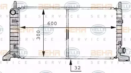 8MK 376 706-661 HELLA Радиатор, охлаждение двигателя 8MK 376 706-661 HELLA Радиатор, охлаждение двигателя