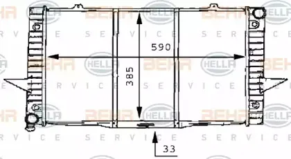 8MK 376 706-751 HELLA Радиатор, охлаждение двигателя 8MK 376 706-751 HELLA Радиатор, охлаждение двигателя