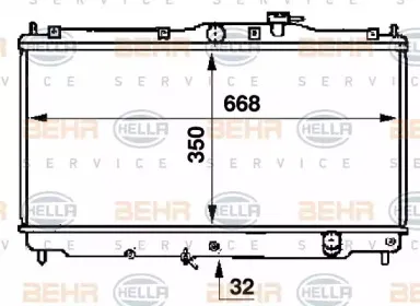 8MK 376 707-351 HELLA Радиатор, охлаждение двигателя 8MK 376 707-351 HELLA Радиатор, охлаждение двигателя