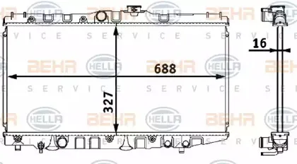 8MK 376 708-151 HELLA Радиатор, охлаждение двигателя 8MK 376 708-151 HELLA Радиатор, охлаждение двигателя