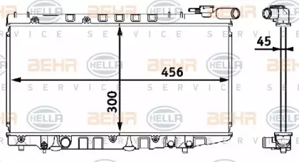 8MK 376 708-351 HELLA Радиатор, охлаждение двигателя 8MK 376 708-351 HELLA Радиатор, охлаждение двигателя