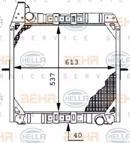 8MK 376 709-431 HELLA Радиатор, охлаждение двигателя 8MK 376 709-431 HELLA Радиатор, охлаждение двигателя