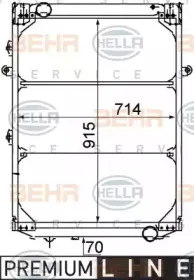 8MK 376 709-561 HELLA Радиатор, охлаждение двигателя 8MK 376 709-561 HELLA Радиатор, охлаждение двигателя