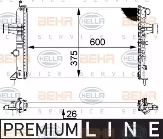 8MK 376 710-311 HELLA Радиатор, охлаждение двигателя 8MK 376 710-311 HELLA Радиатор, охлаждение двигателя