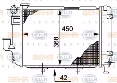 8MK 376 711-364 HELLA Радиатор, охлаждение двигателя 8MK 376 711-364 HELLA Радиатор, охлаждение двигателя
