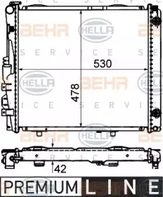 8MK 376 712-421 HELLA Радиатор, охлаждение двигателя 8MK 376 712-421 HELLA Радиатор, охлаждение двигателя