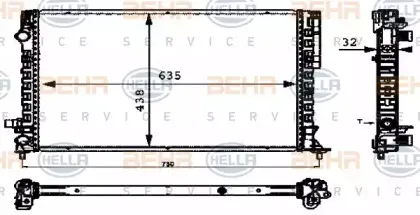8MK 376 712-674 HELLA Радиатор, охлаждение двигателя 8MK 376 712-674 HELLA Радиатор, охлаждение двигателя