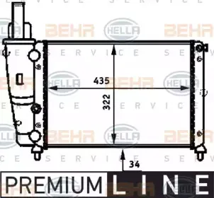 8MK 376 713-514 HELLA Радиатор, охлаждение двигателя 8MK 376 713-514 HELLA Радиатор, охлаждение двигателя