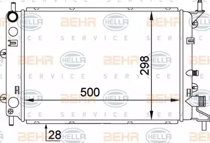 8MK 376 714-171 HELLA Радиатор, охлаждение двигателя 8MK 376 714-171 HELLA Радиатор, охлаждение двигателя