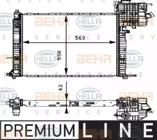 8MK 376 714-311 HELLA Радиатор, охлаждение двигателя 8MK 376 714-311 HELLA Радиатор, охлаждение двигателя