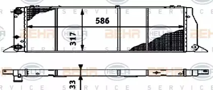 8MK 376 714-571 HELLA Радиатор, охлаждение двигателя 8MK 376 714-571 HELLA Радиатор, охлаждение двигателя