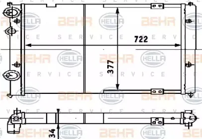 8MK 376 714-731 HELLA Радиатор, охлаждение двигателя 8MK 376 714-731 HELLA Радиатор, охлаждение двигателя