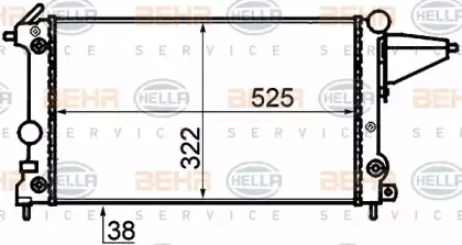 8MK 376 715-481 HELLA Радиатор, охлаждение двигателя 8MK 376 715-481 HELLA Радиатор, охлаждение двигателя