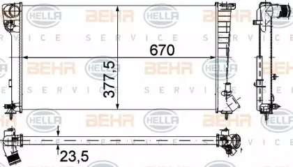 8MK 376 715-524 HELLA Радиатор, охлаждение двигателя 8MK 376 715-524 HELLA Радиатор, охлаждение двигателя