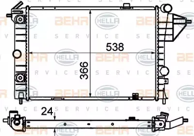8MK 376 715-731 HELLA Радиатор, охлаждение двигателя 8MK 376 715-731 HELLA Радиатор, охлаждение двигателя
