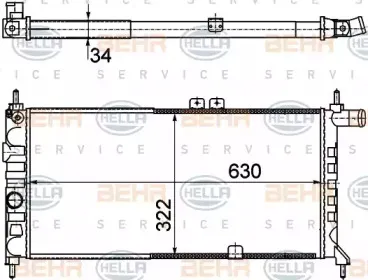 8MK 376 715-751 HELLA Радиатор, охлаждение двигателя 8MK 376 715-751 HELLA Радиатор, охлаждение двигателя
