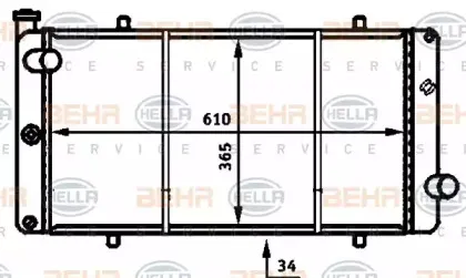 8MK 376 716-541 HELLA Радиатор, охлаждение двигателя 8MK 376 716-541 HELLA Радиатор, охлаждение двигателя